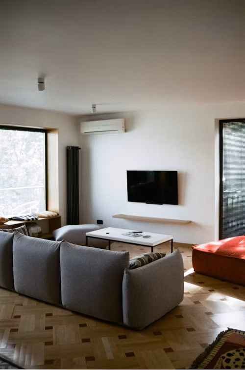 Stylish living room featuring an EcoPly sofa and coffee table